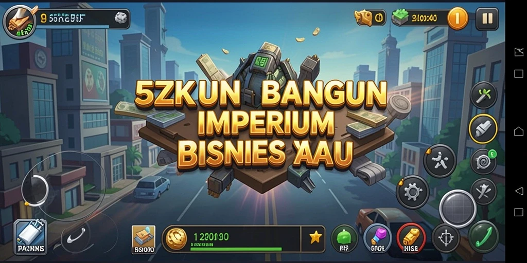 Screenshot gameplay 5ZK yang menunjukkan aksi manajer bisnis.
