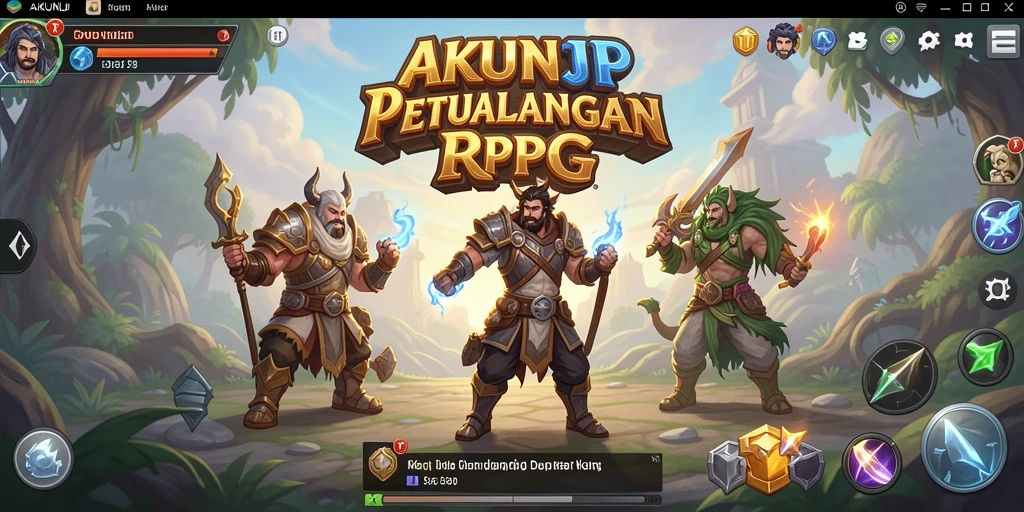 Tampilan gameplay RPG yang menawan dari AKUNJP.