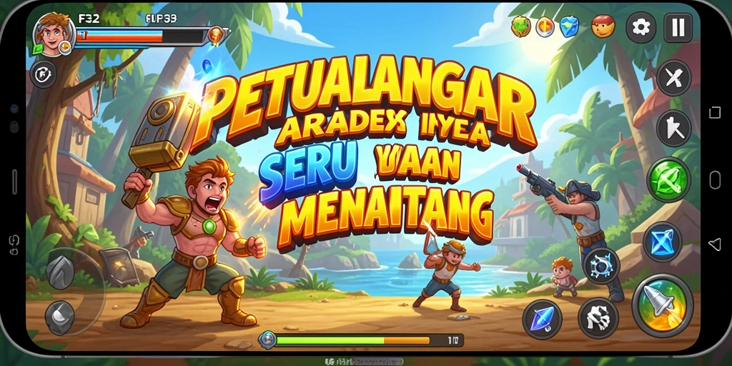 Tampilan gameplay seru dari F32 yang penuh petualangan.