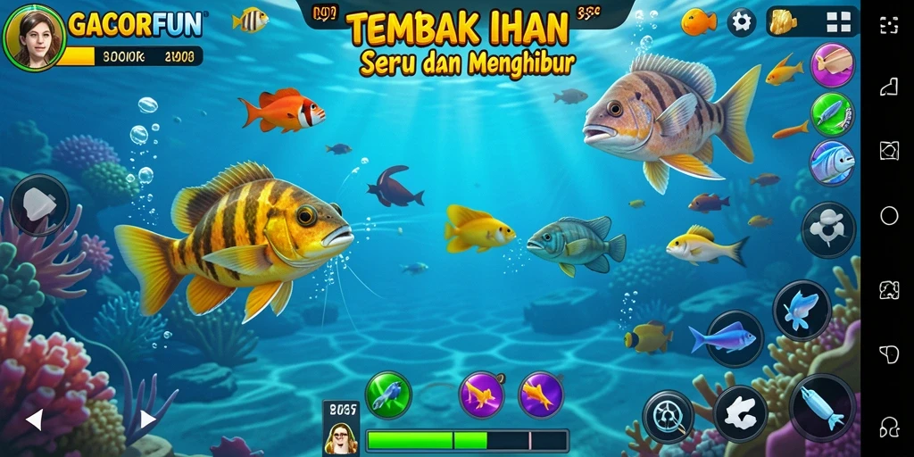 Tangkapan ikan yang berwarna-warni di GACORFUN.