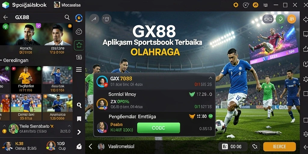 Tampilan Screenshot GX88 dengan gameplay Sportsbook yang menarik.