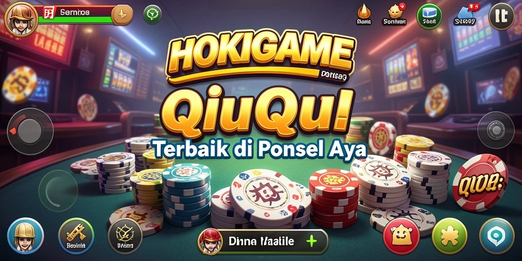 Screenshot gameplay HOKIGAME yang menampilkan serunya bermain QiuQiu.