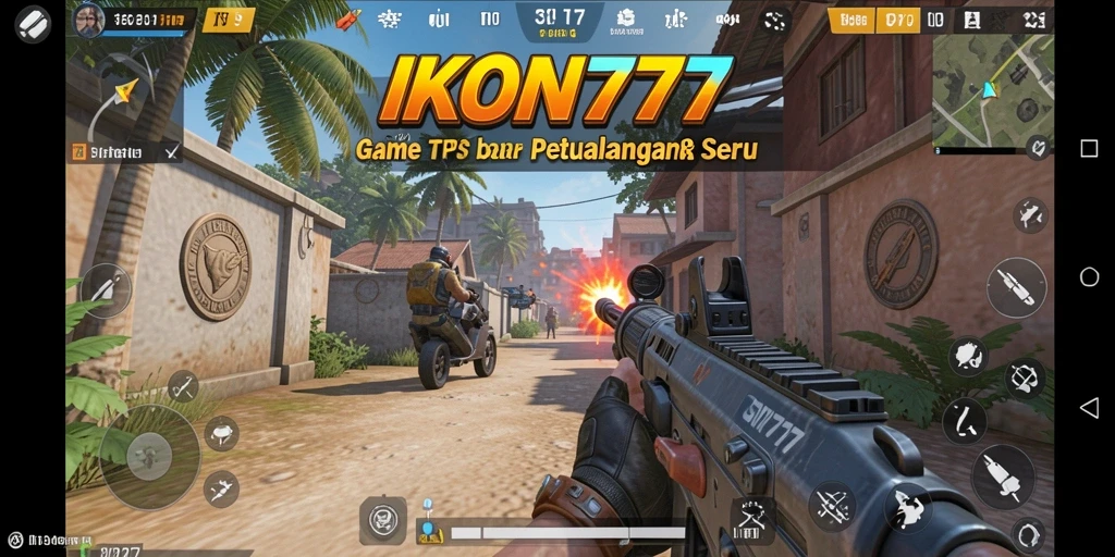 Tampilan gameplay seru dari IKON777 dalam pertempuran TPS.