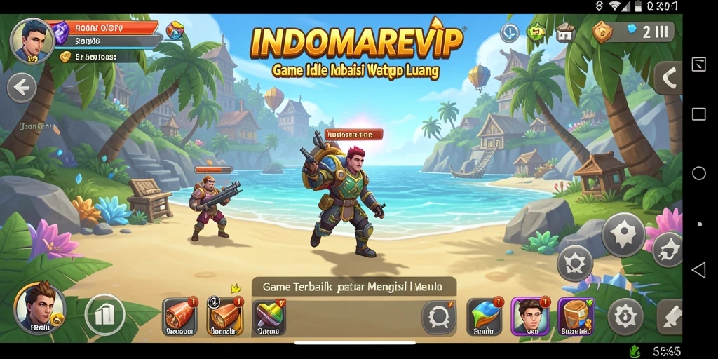 Tampilan gameplay INDOMAREVIP menampilkan aktivitas pengumpulan sumber daya yang seru.