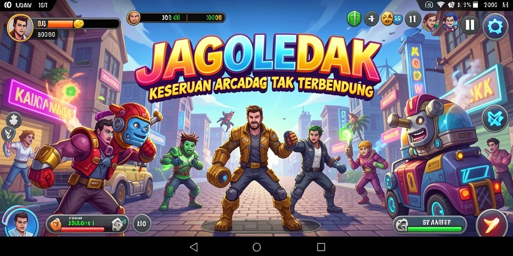 Screenshot JAGOLEDAK menunjukkan aksi seru dalam gameplay Arcade.