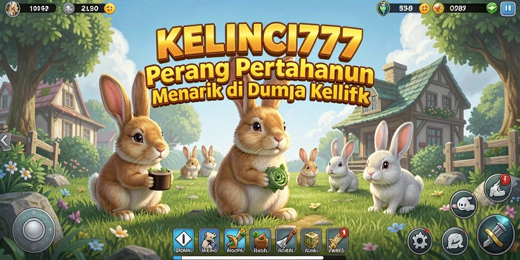 Gameplay menegangkan KELINCI777 saat mempertahankan benteng kelinci.