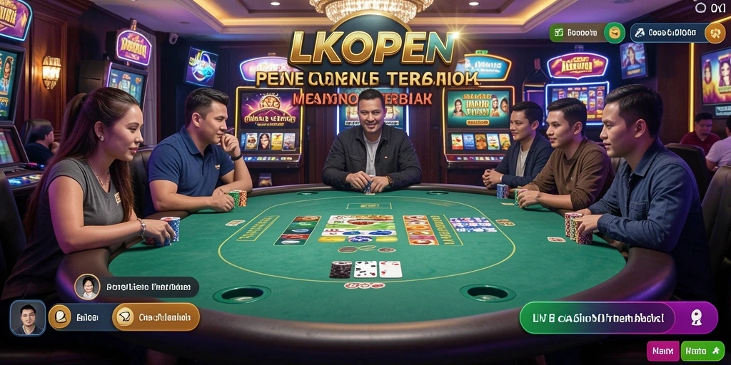 Tampilan gameplay Live Casino LKOPEN dengan dealer dan bermain langsung.