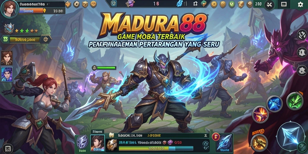 Tampilan gameplay seru di MADURA88 saat pertarungan berlangsung.