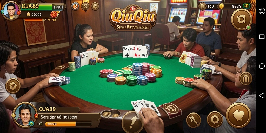 Tampilan screenshot OJA89 menunjukkan momen seru permainan QiuQiu.