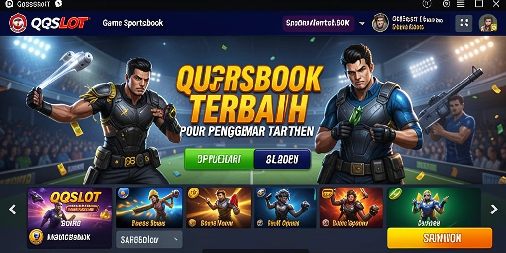 Tangkapan layar utama QQSLOT menampilkan antarmuka sportsbook yang menarik.