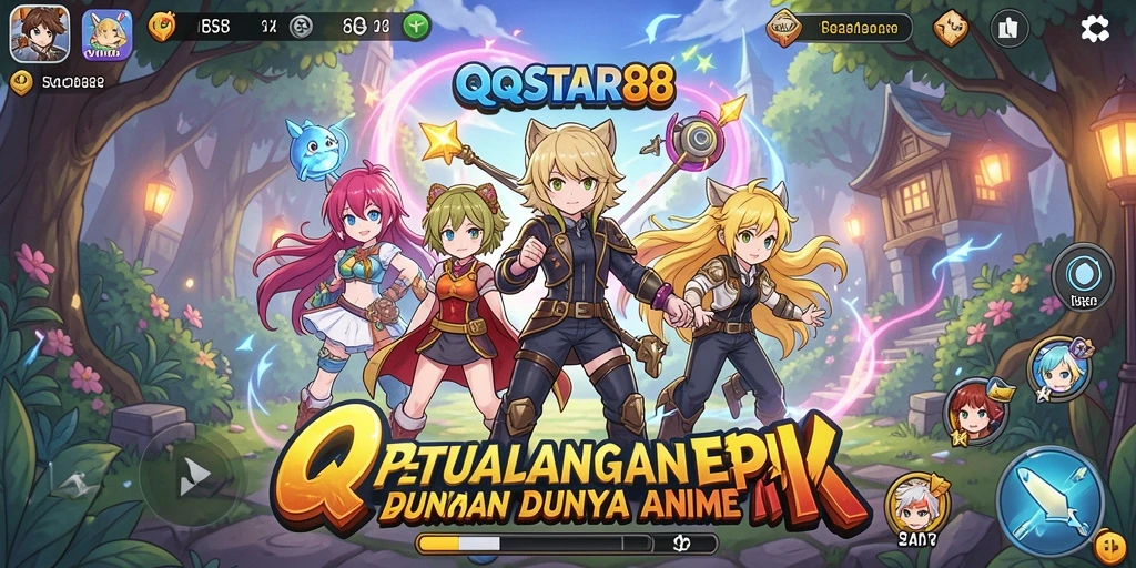 Tampilan screen shot yang menunjukkan aksi pertempuran seru dalam QQSTAR88.