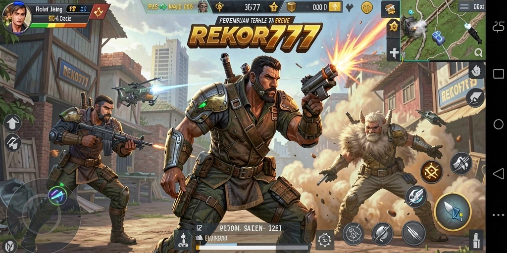 Gameplay seru REKOR777 dalam pertempuran intens.