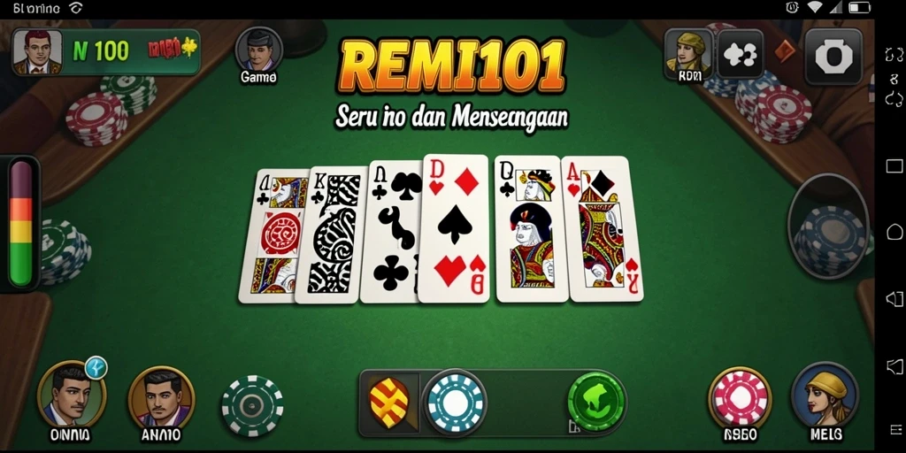 Tampilan menarik dari gameplay Domino di REMI101