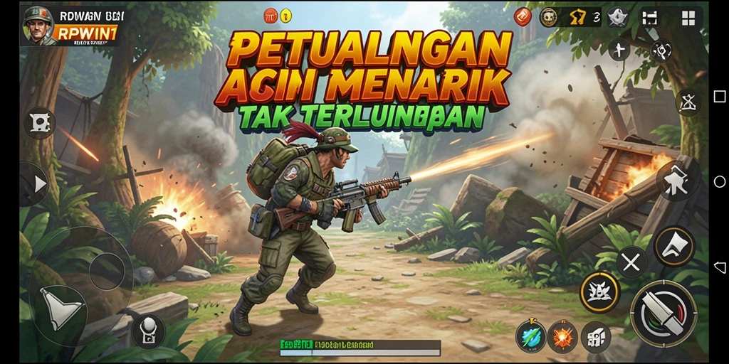 Tampilan gameplay RPWIN1 yang penuh aksi mendebarkan dan intens.