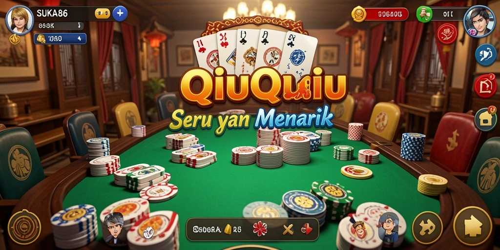 Tangkapan layar menunjukkan gameplay menegangkan dari SUKA86 QiuQiu.