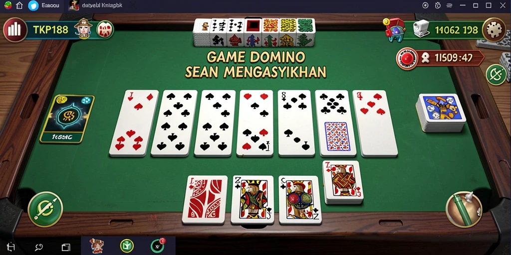 Tangkapan layar gameplay TKP188 menampilkan suasana seru bermain Domino.